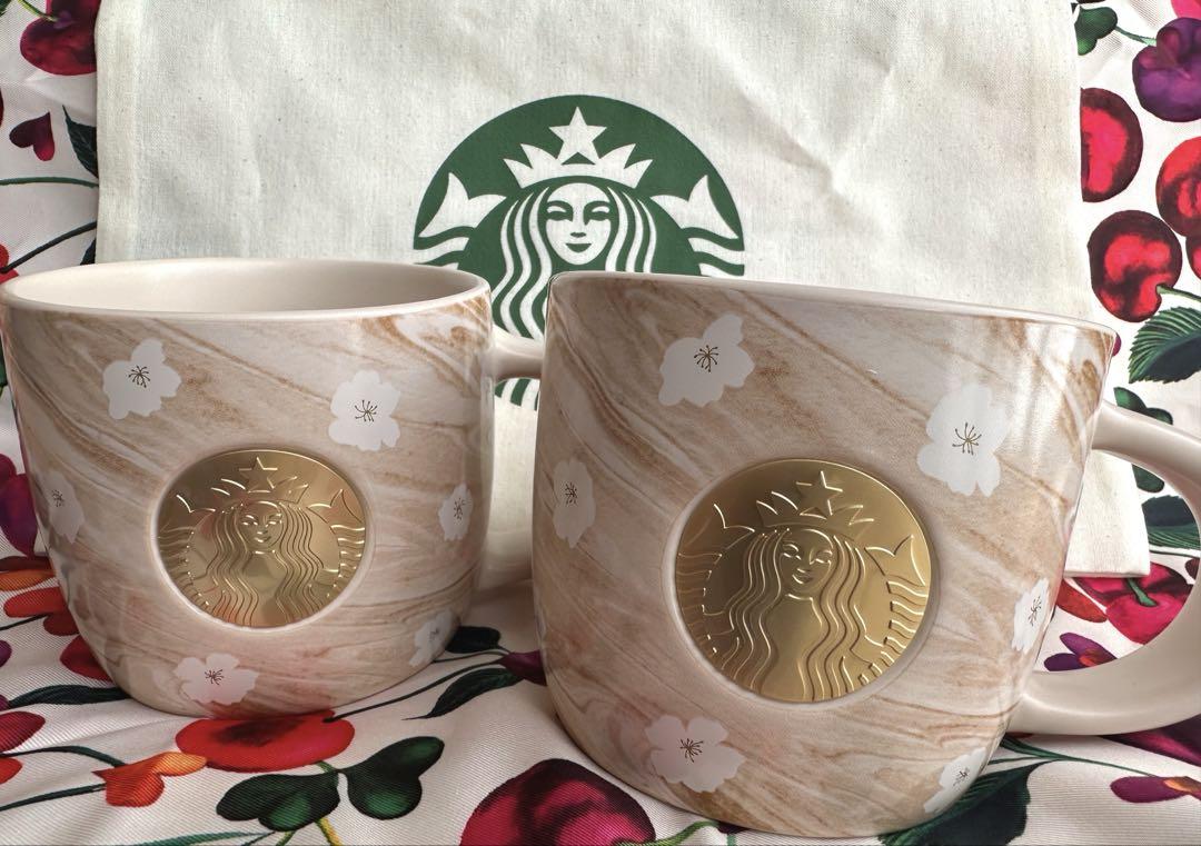 Starbucks 桜 マグ メダルマーブル スタバ 2025 SAKURA