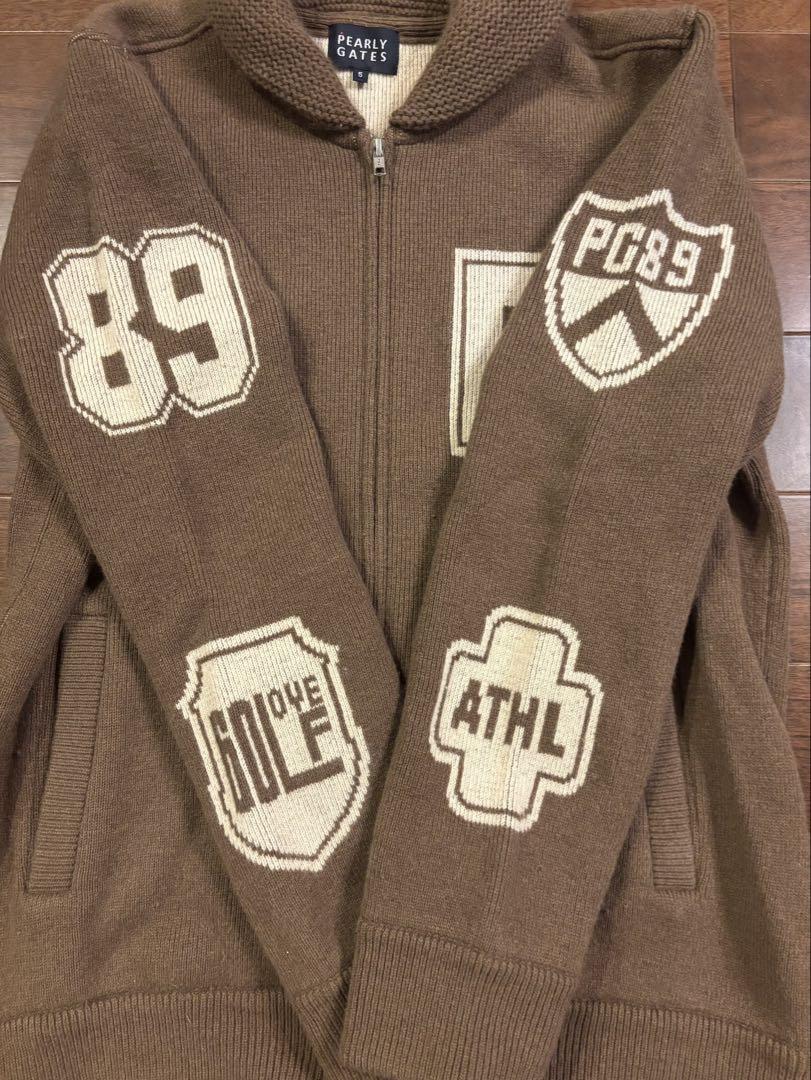 入荷now 買えない PEARLY GATES ブラウン カーディガン サイズ5 トップス