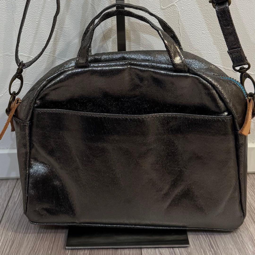 オレボレブラ ショルダーバッグ ミニボストン メタリックカラー 刺繍 スマイル オレボレブラ ショルダーバッグ ミニボストン メタリックカラー 刺繍 スマイル