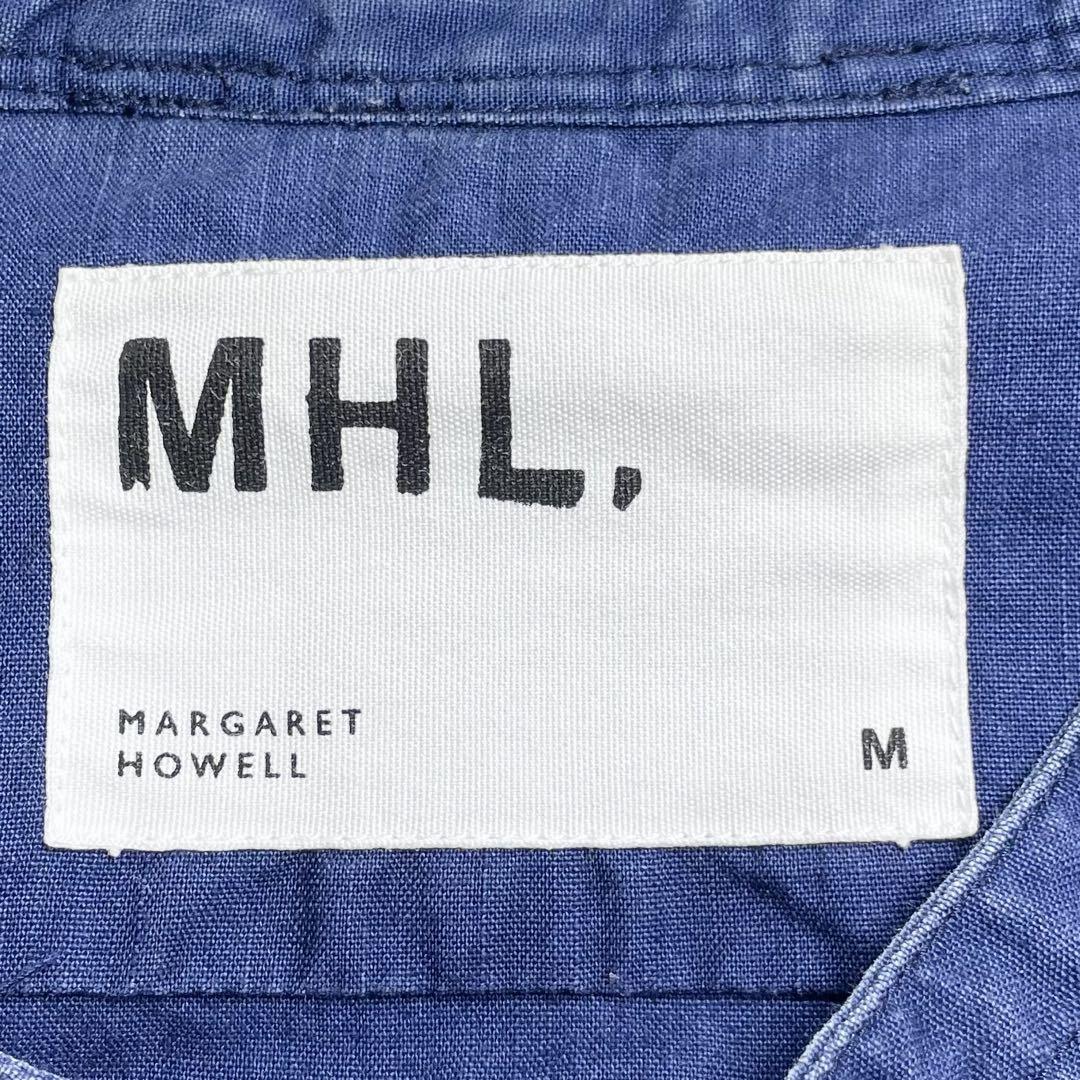 【美品】エムエイチエル　長袖シャツ・デニムシャツ・スタンドカラー・バンドカラー