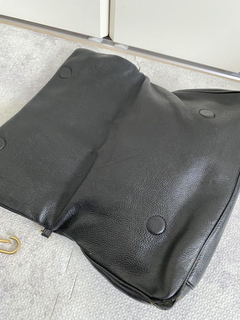 トリーバーチ　レザーショルダーバッグ　クラッチバッグ　黒
