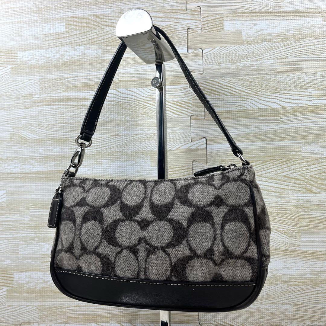 希少✨ COACH コーチ アクセサリーポーチ ウール シグネチャー