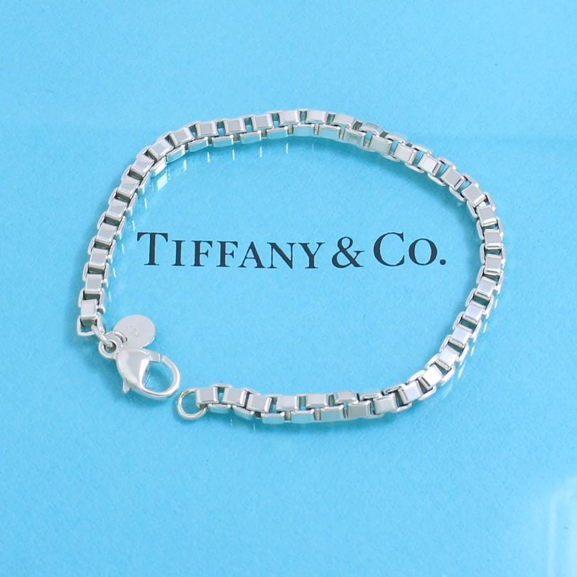ティファニー　TIFFANY　ベネチアン　チェーン　ブレスレット　16cm　カ付