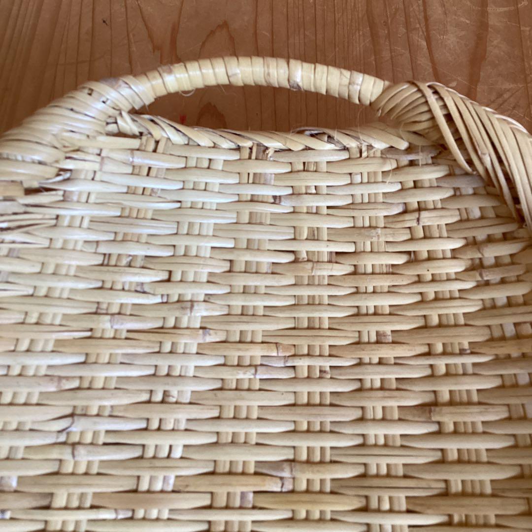 鳥越の竹細工　すず竹　手付き楕円ざる　大きめ ⭐︎