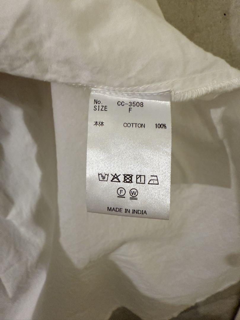 Crinkle Crinkle Crinkle ホワイトシャツ Fサイズ