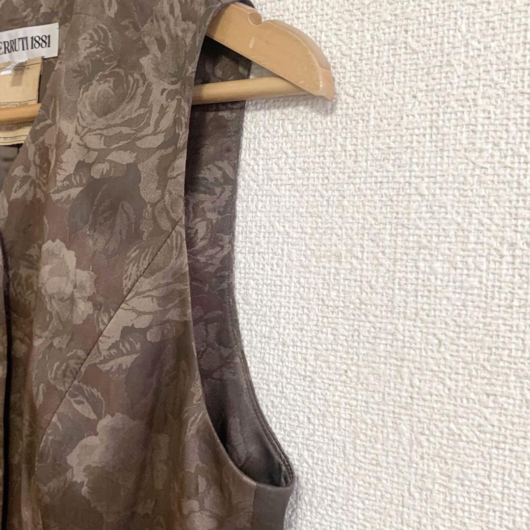 ♡CERRUTI 1881 ♡チェルッティローズ柄ベストシルク100％