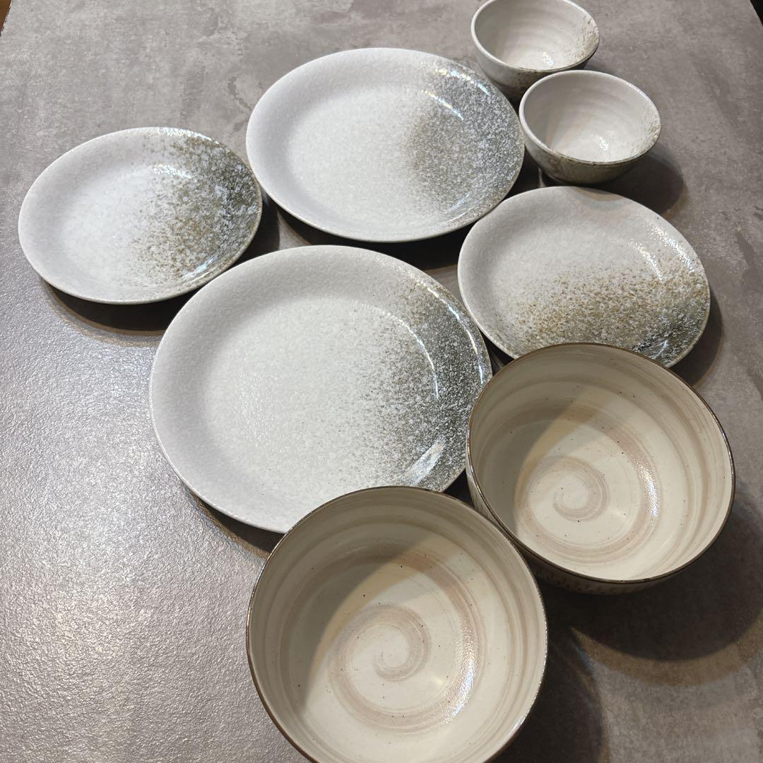 大皿　小皿　とうしょう釜　美濃焼　陶器　どんぶり　茶碗　セット