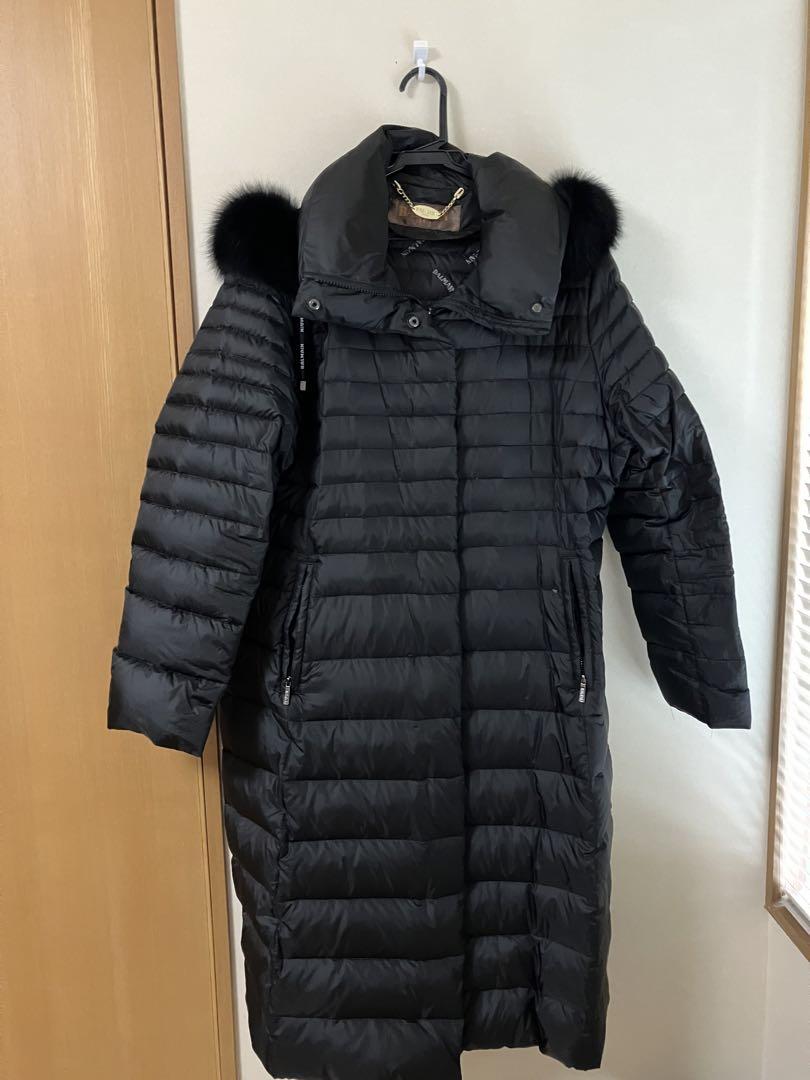 美品　BALMAIN 黒 ダウン　 ロングコート