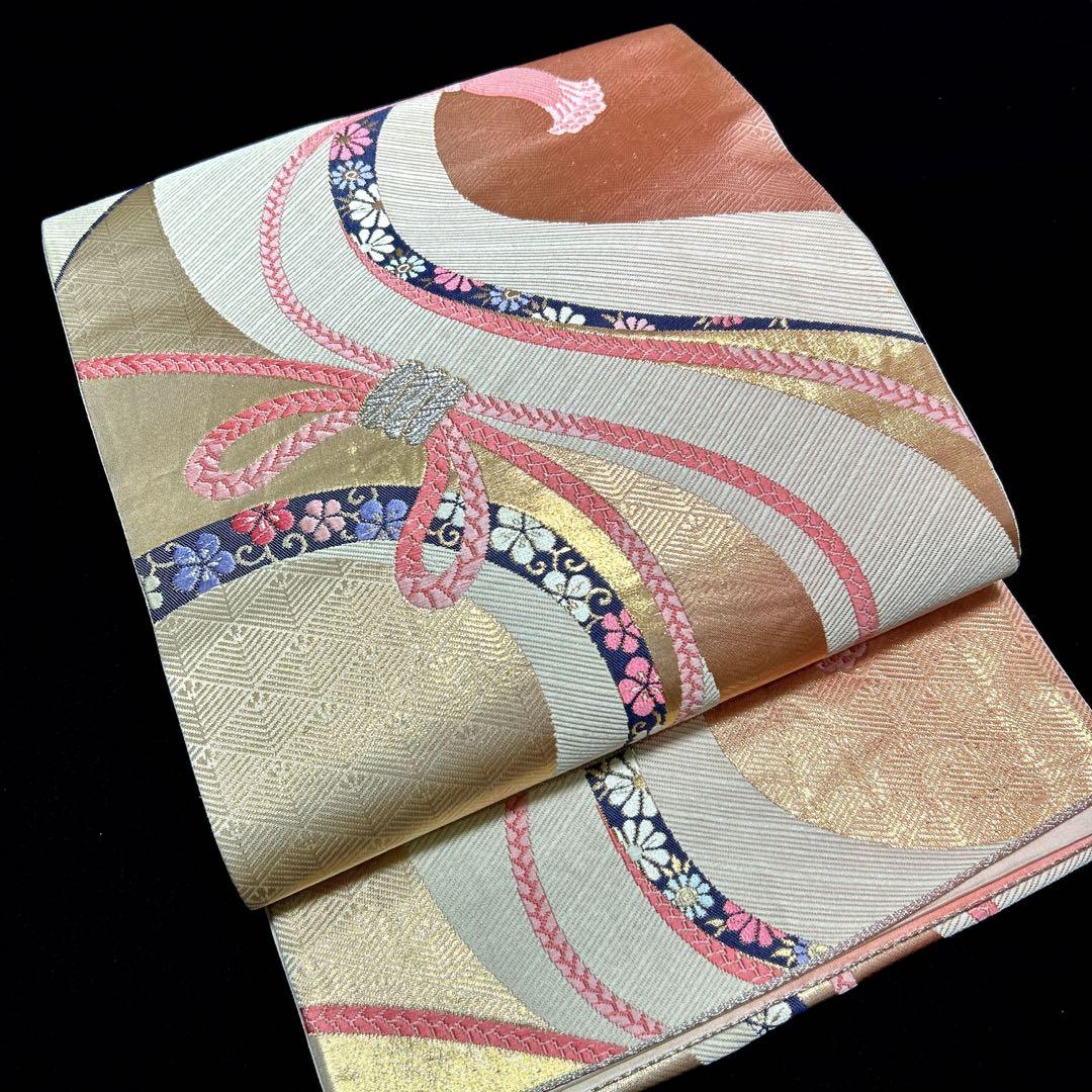 帯締め　ピンク　袋帯
