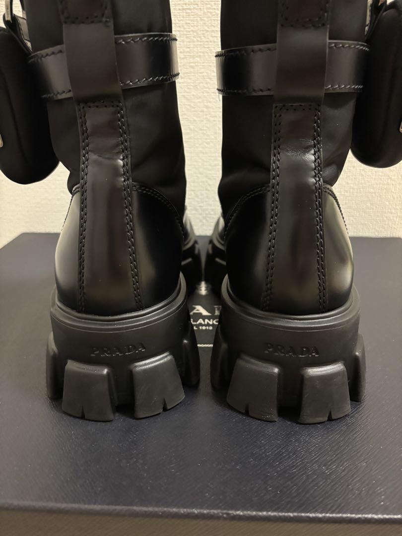 PRADA Re-Nylon ポーチ付　モノリス　コンバットブーツ　完売品