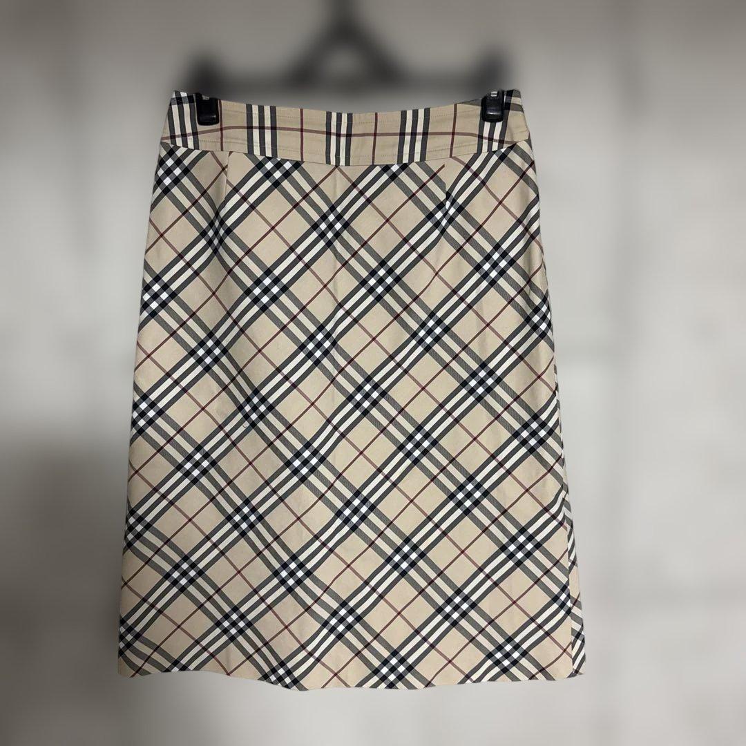 BURBERRYツイードスカート 訳あり】バーバリー BURBERRY チェック柄スカート サイズ42