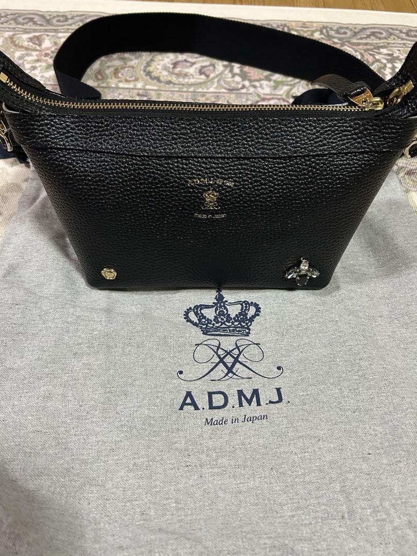 美品！ADMJ 黒 レザー ショルダーバッグ