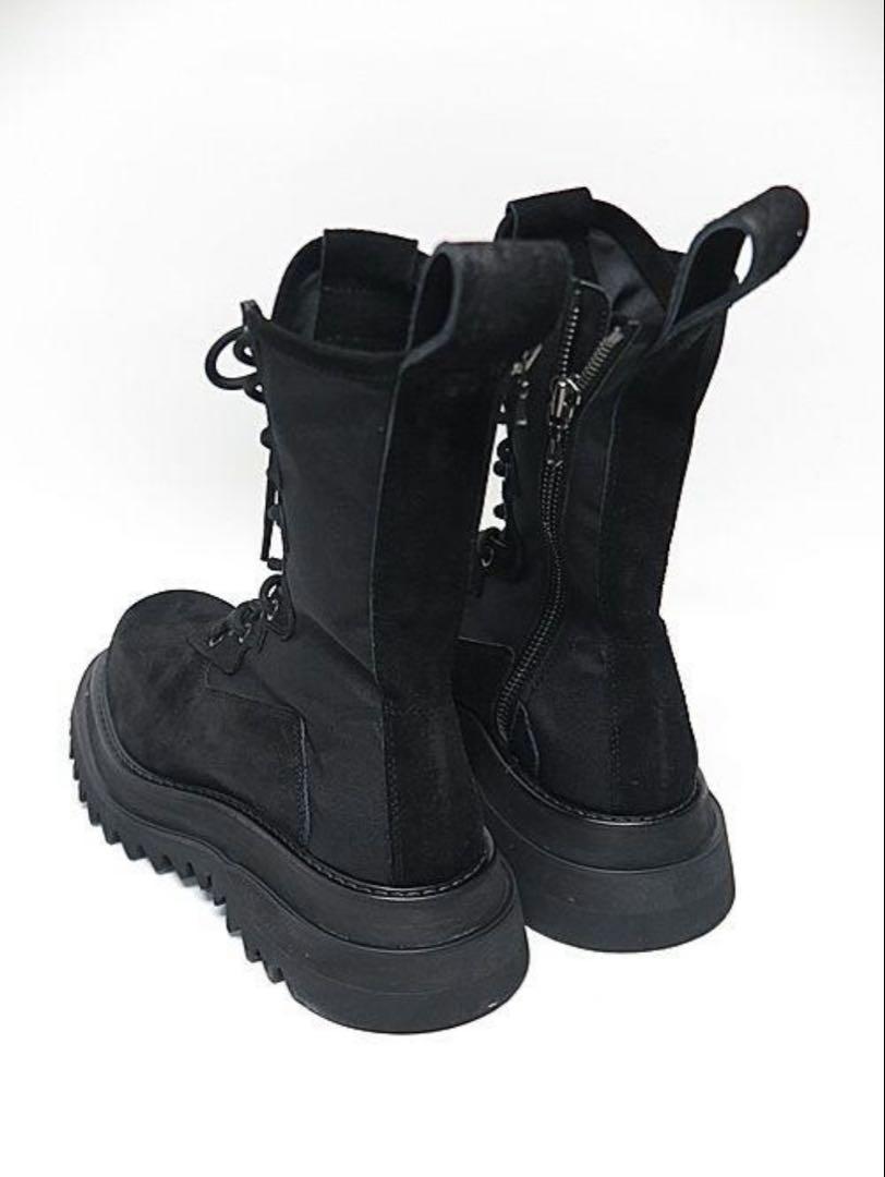 靴 JULIUS COW VELOR LACE UP COMBAT BOOTS