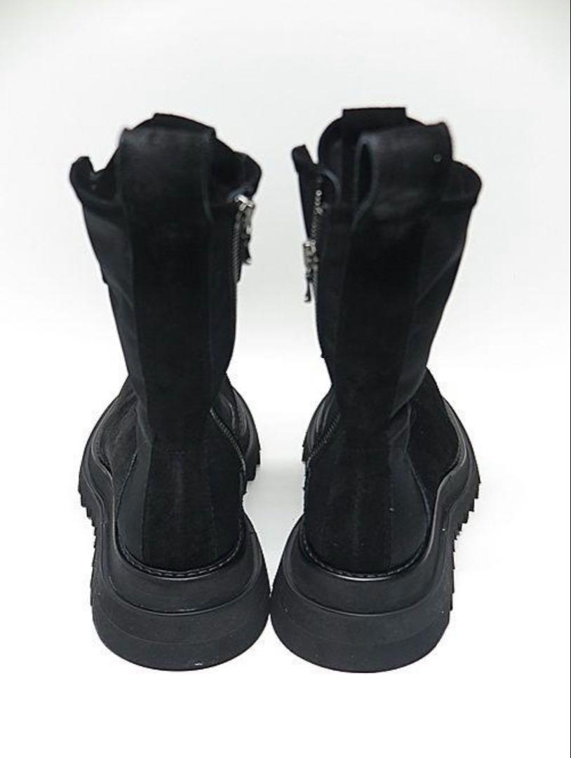 靴 JULIUS COW VELOR LACE UP COMBAT BOOTS
