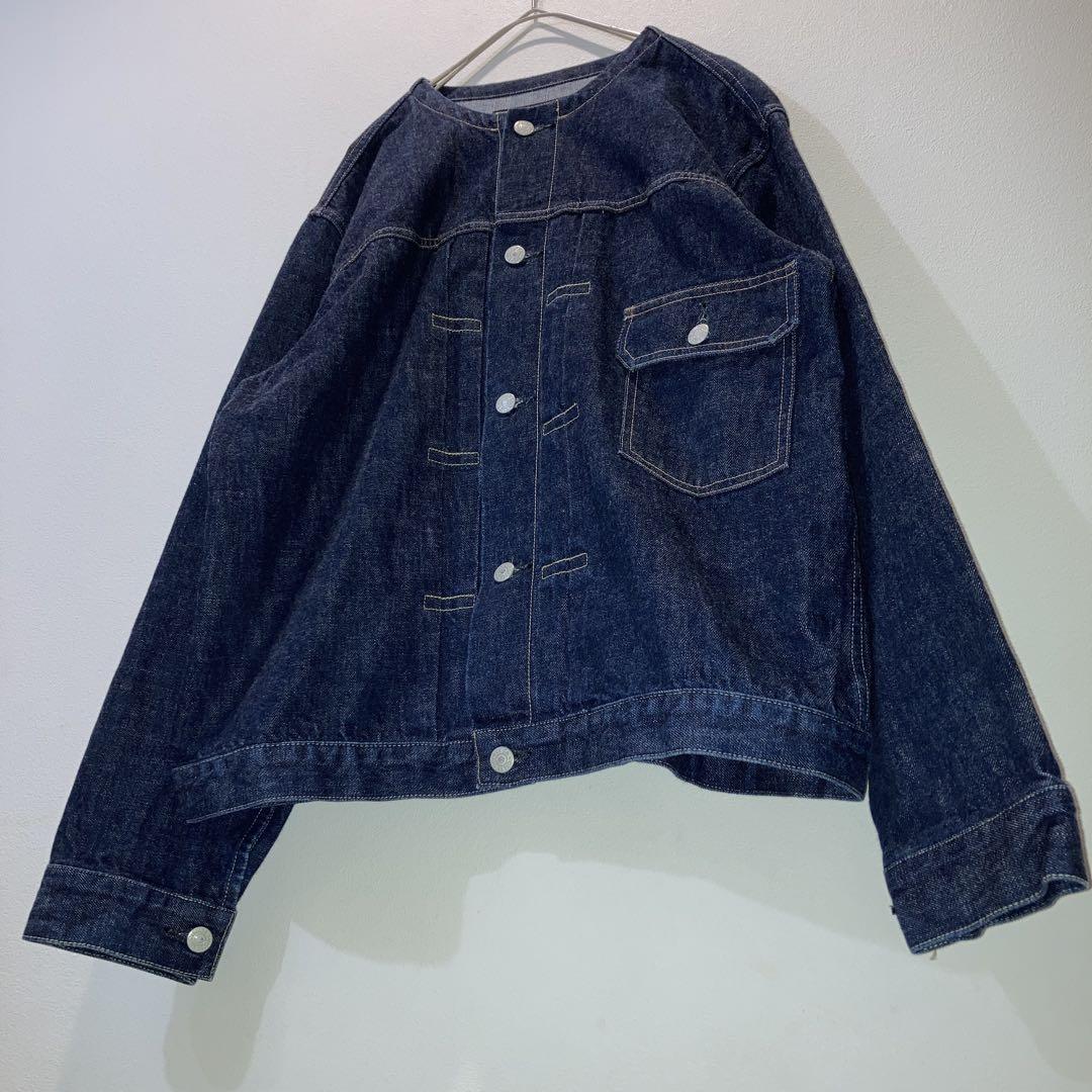 calee キャリー 1st ノーカラー デニムジャケット　　　サイズXL