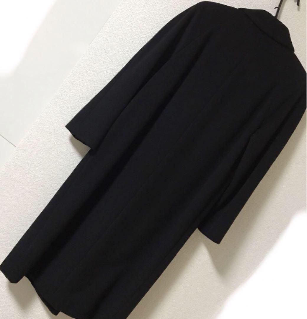 美品 Carat カシミヤ ウール チェスター　ロングコート 9号　ブラック