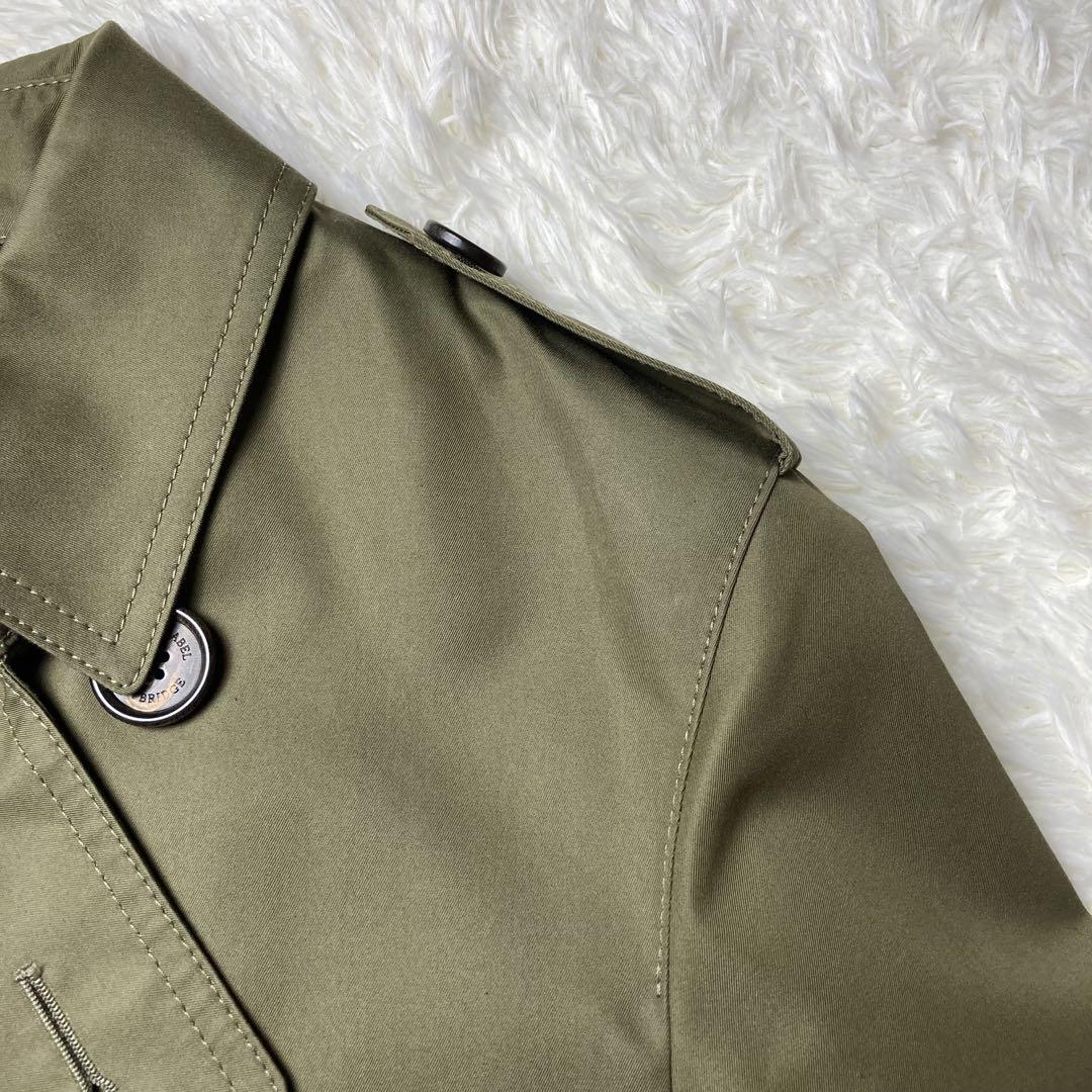 ブラックレーベル クレストブリッジ メンズ トレンチコート M オリーブ カーキ