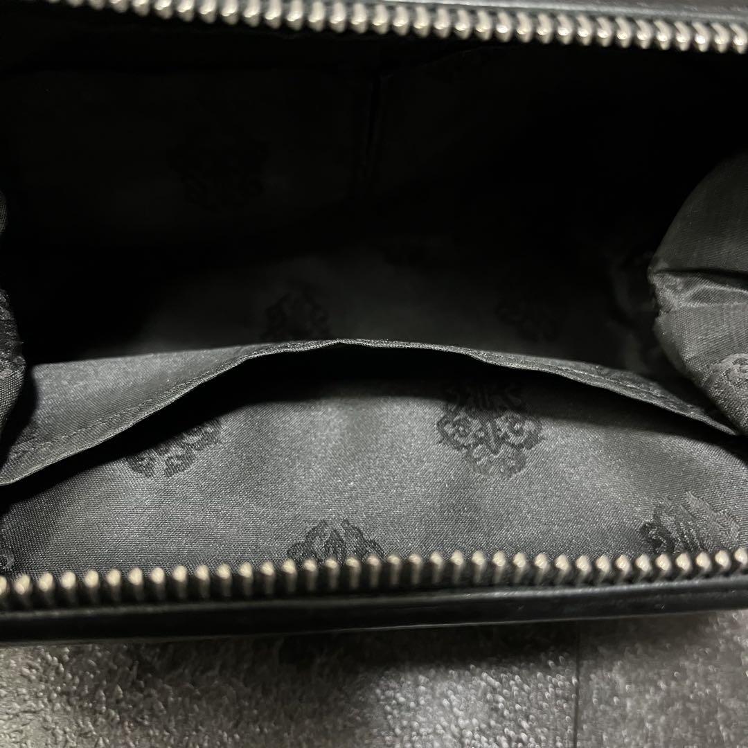■ Chrome Hearts ヘビーレザー ポーチ CHプラスダガーチャーム■