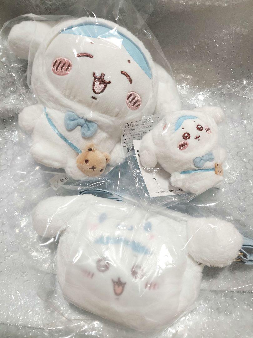 【新品】ちいかわ サンリオ コラボ　３点セット はちわれ✖️シナモン 新品】ちいかわ サンリオ コラボ 3点セット はちわれ