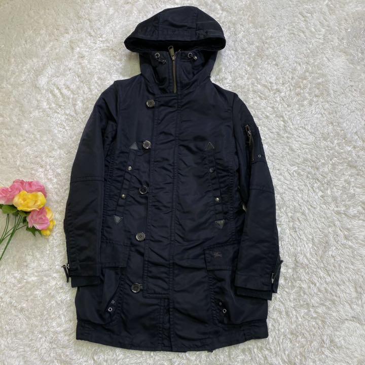 定番超歓迎 バーバリーブルーレーベル フード ダウンコート 38 GrTnd-m94621847185 ライナー チェック 裏起毛 格安品質保証