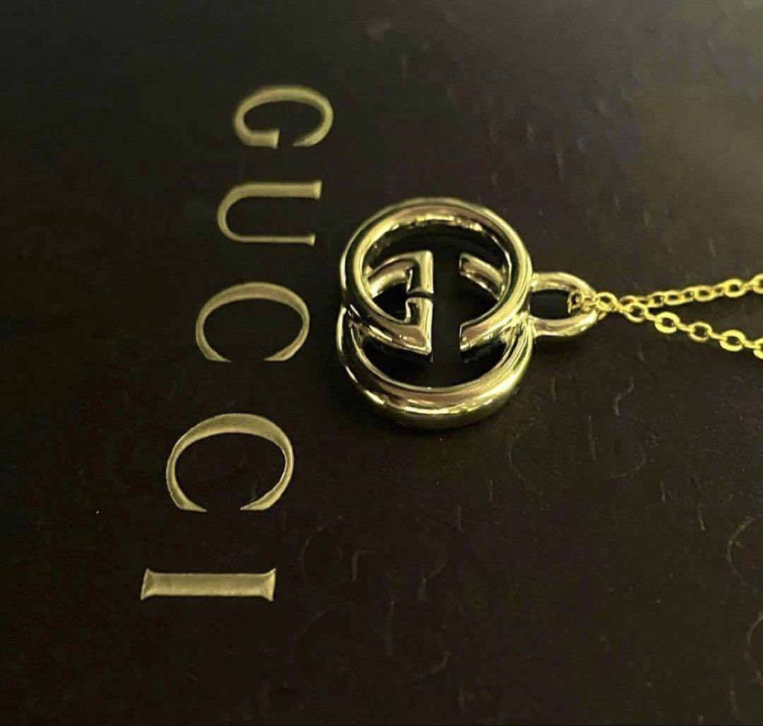 極美品‼️ GUCCI GGロゴ チャームネックレス【確実正規品】