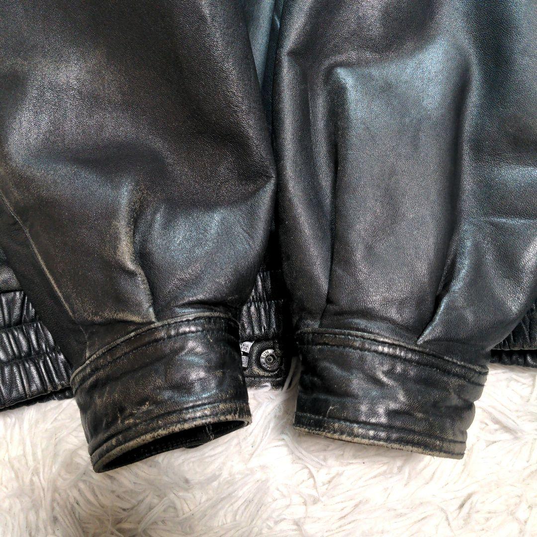 スティッチ!✨80s a-2 real leather jacket