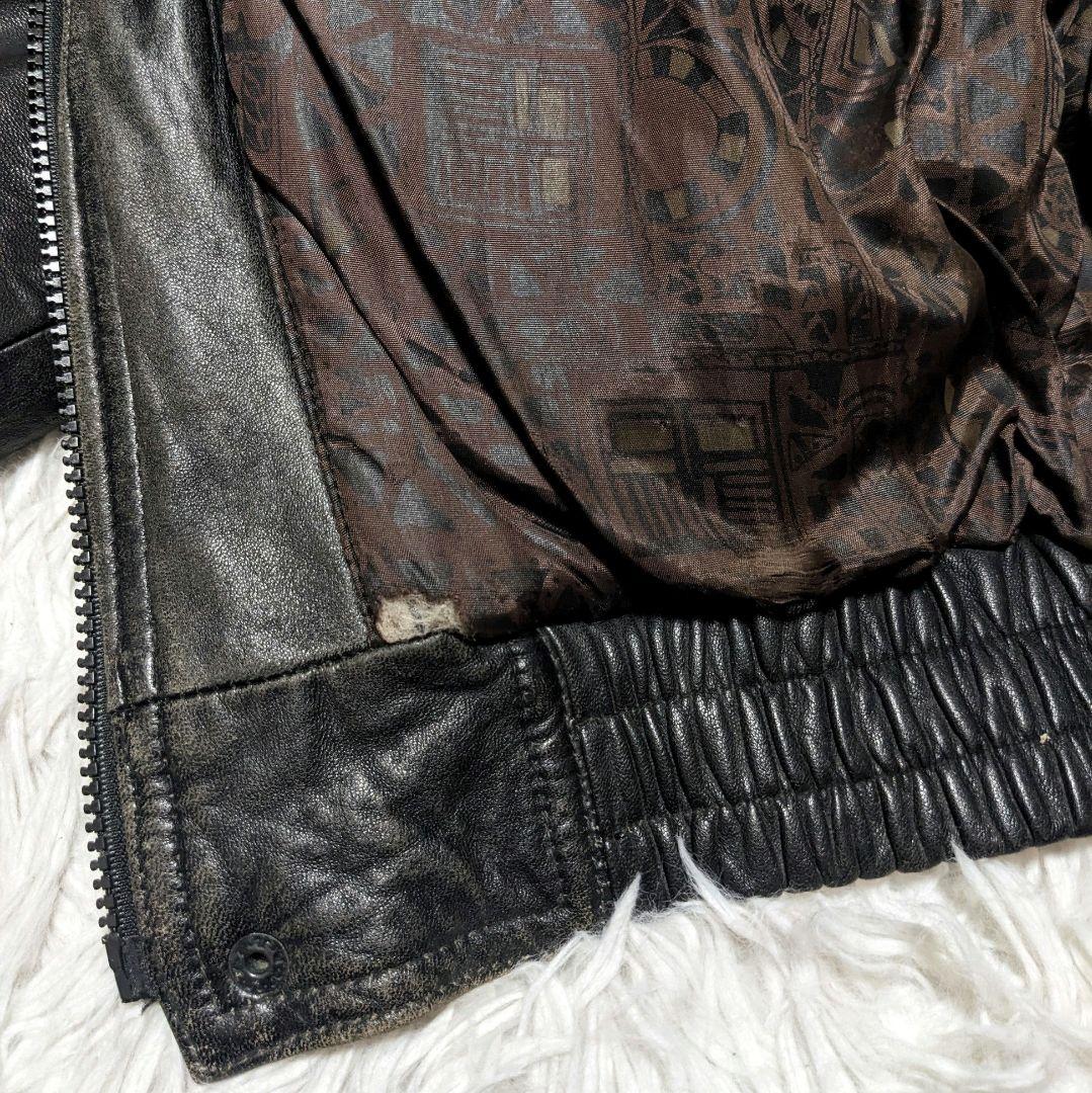 スティッチ!✨80s a-2 real leather jacket