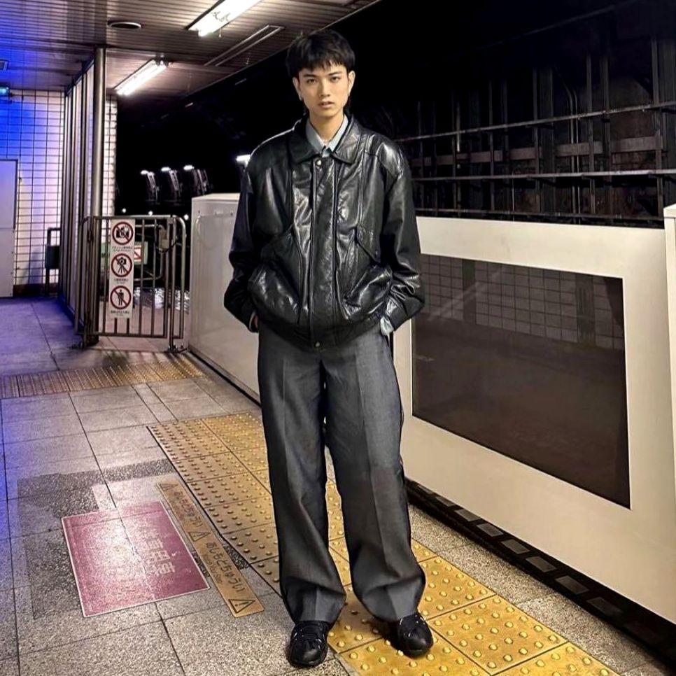 スティッチ!✨80s a-2 real leather jacket