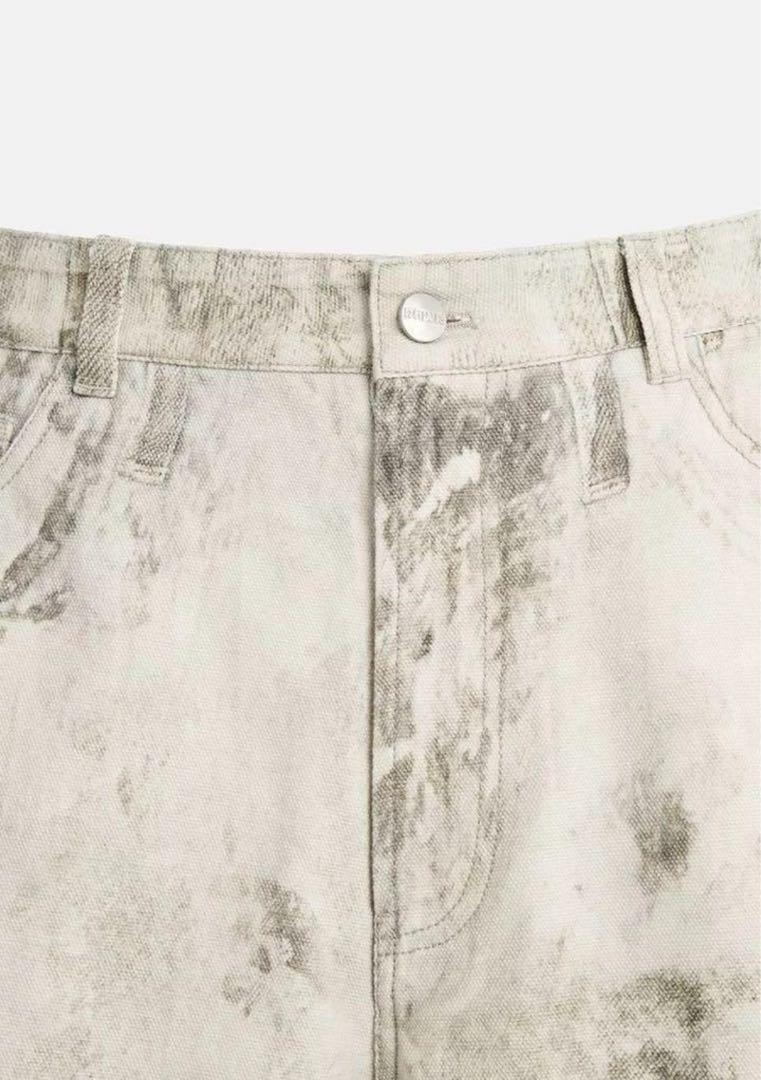 ZARA アブストラクト柄パンツ EU36(JP29) zara アブストラクト柄パンツ