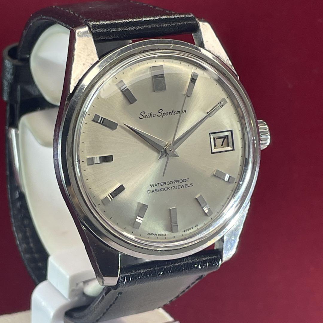 60s SEIKO Sportsman 手巻 17石 裏蓋タツノオトシゴ 腕時計