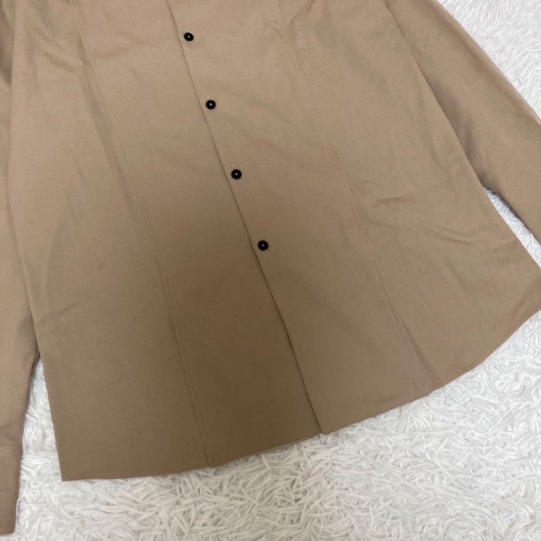 最も優遇の JIL SANDER 長袖シャツ ウール100% 無地 ベージュ サイズ32 トップス