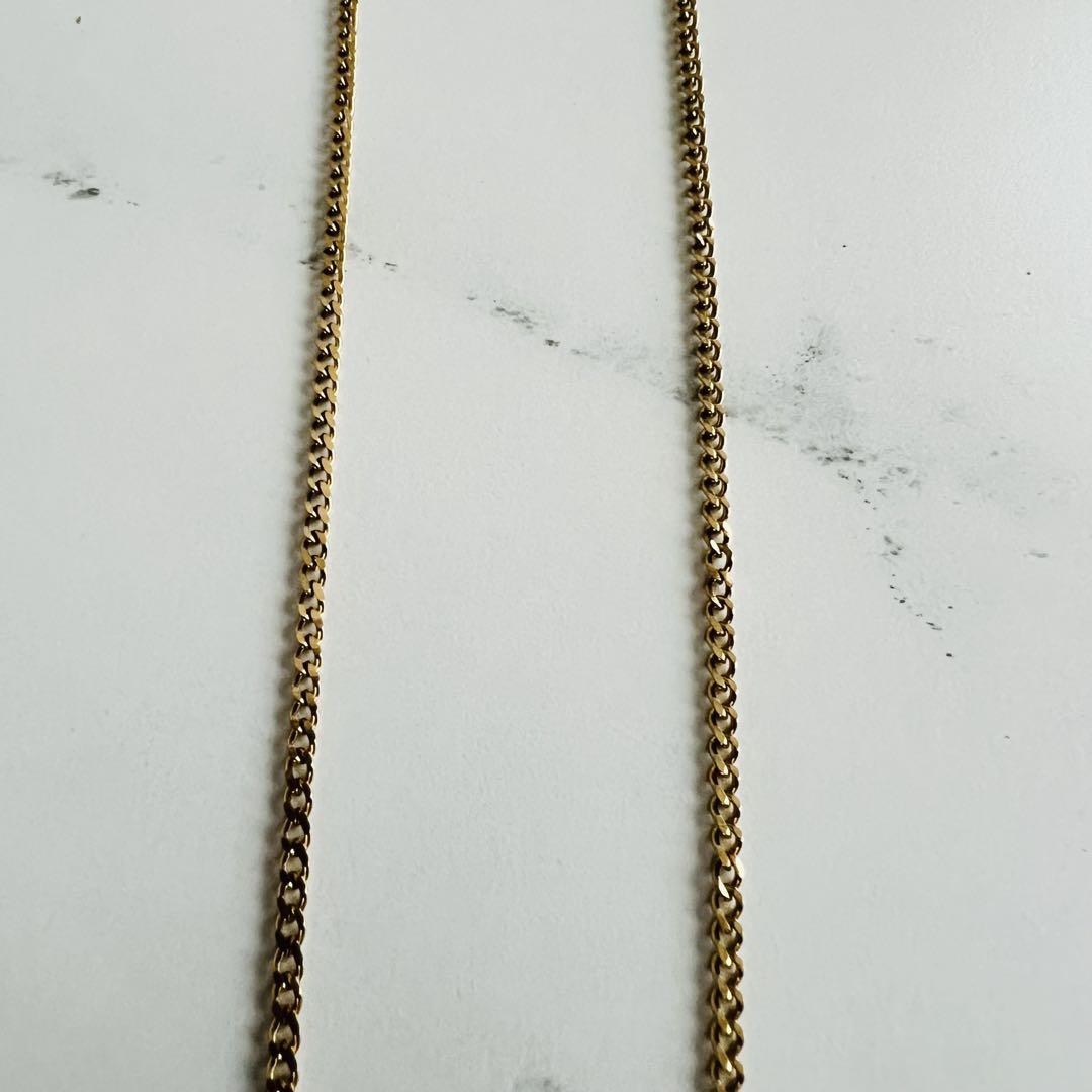 美品　ゴールドネックレス　ネックレス　アクセサリー　ゴールド　金　男女兼用　刻印