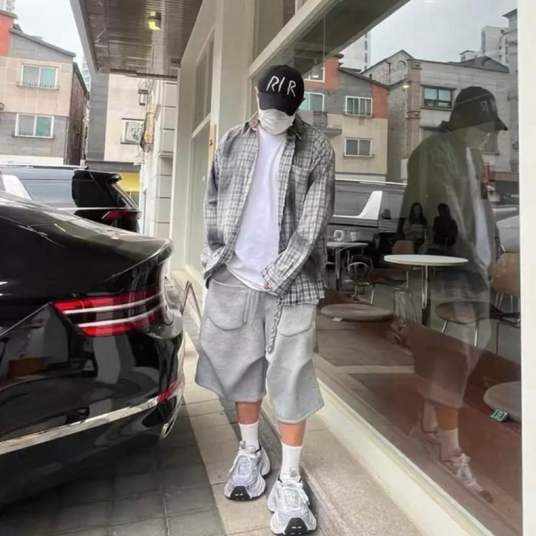 DMC CREATE cyber gimmick half sweat pantS