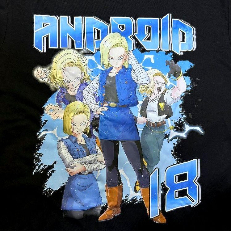 ドラゴンボールZ 人造人間18号 Tシャツ XL 黒 悟空 ベジータ クリリン