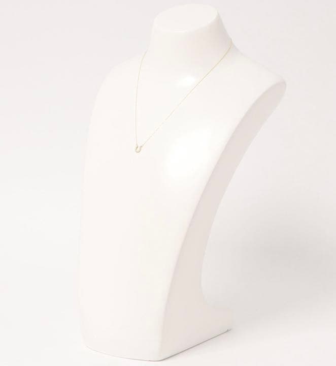 K18 ネックレス ホワイトゴールド ダイヤ ホースシュー ホワイトゴールド