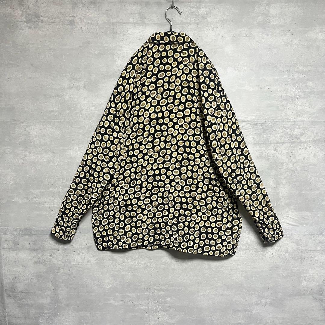 No.1105 VINTAGE ヴィンテージ 古着 総柄シャツ 長袖 ドット柄