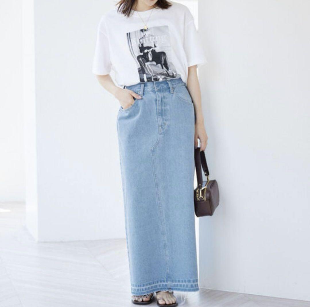 【38】スローブイエナ　LE DENIM リーンカットオフスカート