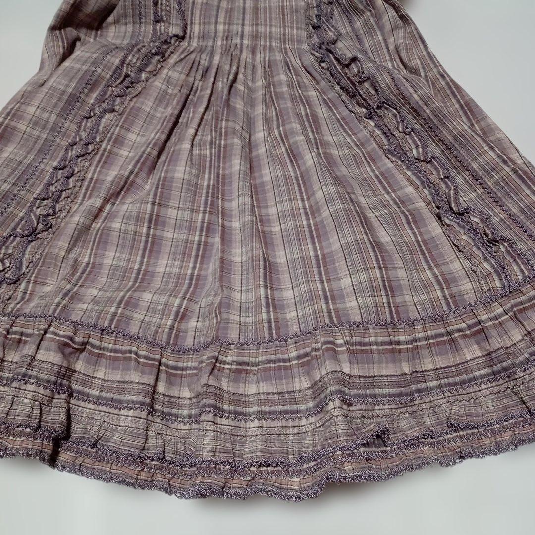 ピンクハウス セットアップ オリジナルチェック たくし上げ パープル ピンクハウス セットアップ オリジナルチェック たくし上げ パープル