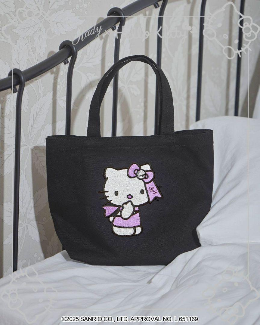 rady キティ rady Hello Kittyトートバッグ ブラック キティ - メルカリ