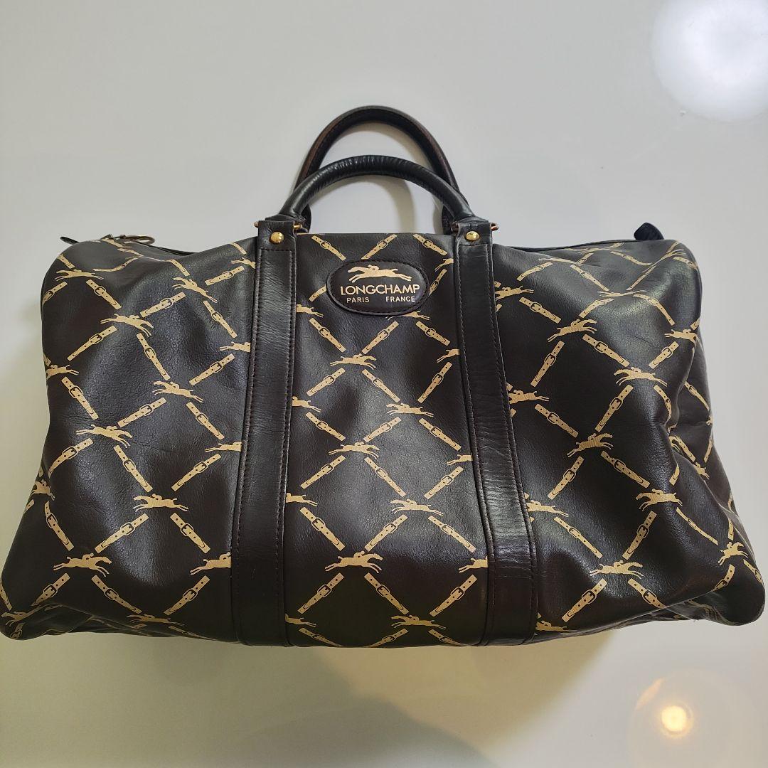 LONGCHAMP ボストンバッグ ブラウン ロンシャン