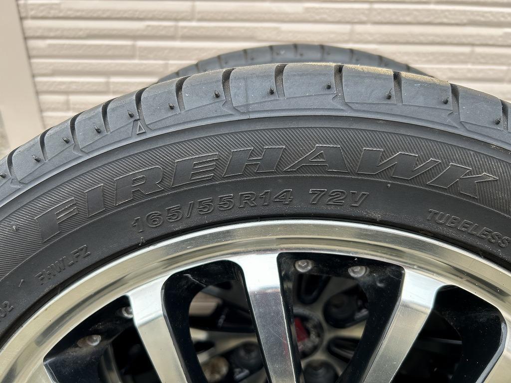 KYOHO ホイール＆ラジアルタイヤ　165/55 R14インチ　中古４本セット