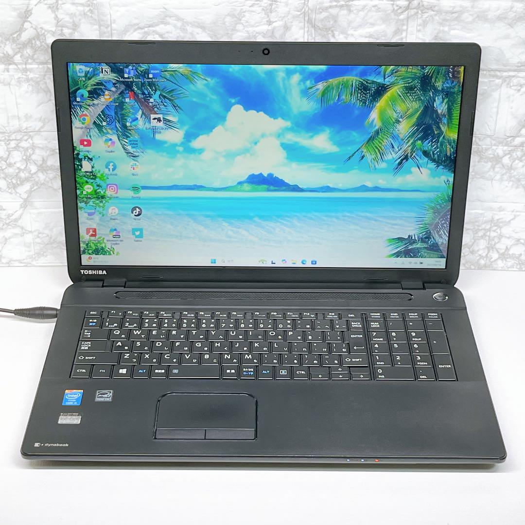 副業に最適！初心者向け設定済 Windows11大画面東芝ノートパソコン 040 副業に最適！初心者向け設定済 Windows11大画面東芝ノート