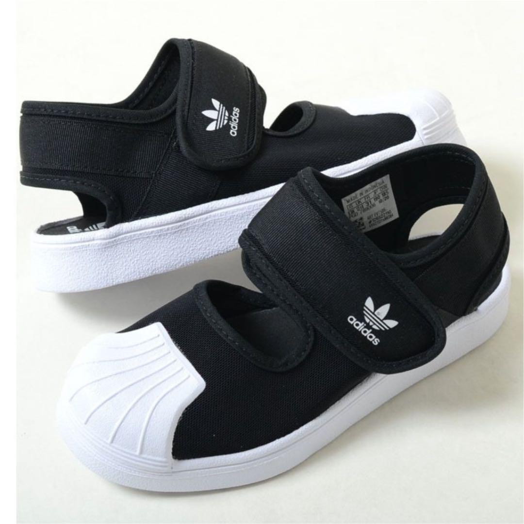 22 新作 Adidas アディダス サンダル ブラック 黒 キッズ スニーカー 18cm Whitesforracialequity Org