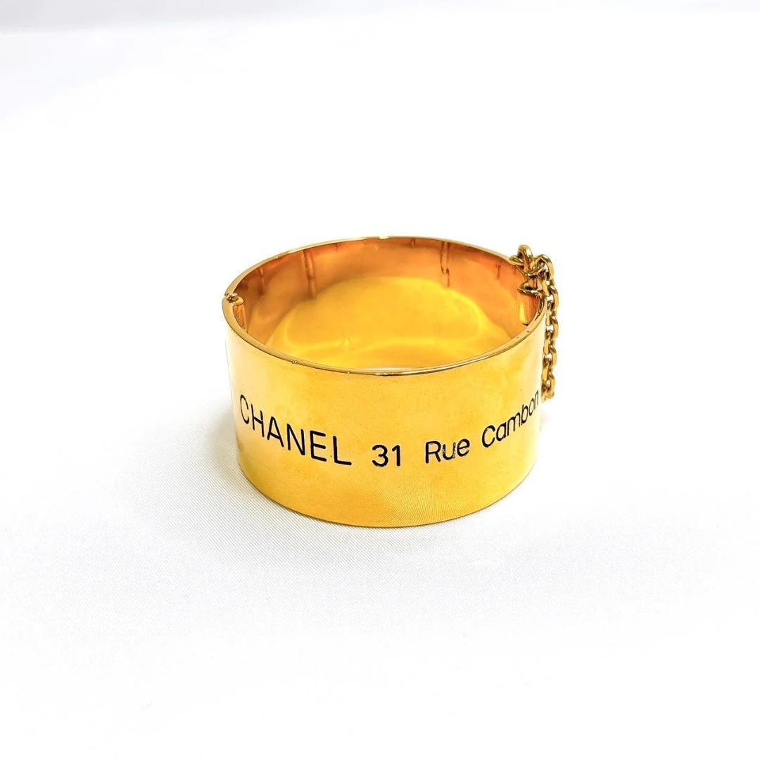 【美品】シャネル 31 Rue Cambon バングル ゴールド ヴィンテージアクセサリー