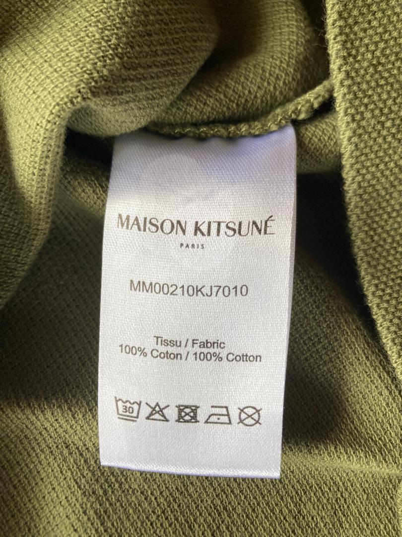 maison kitsune bold fox head ポロシャツ S 緑
