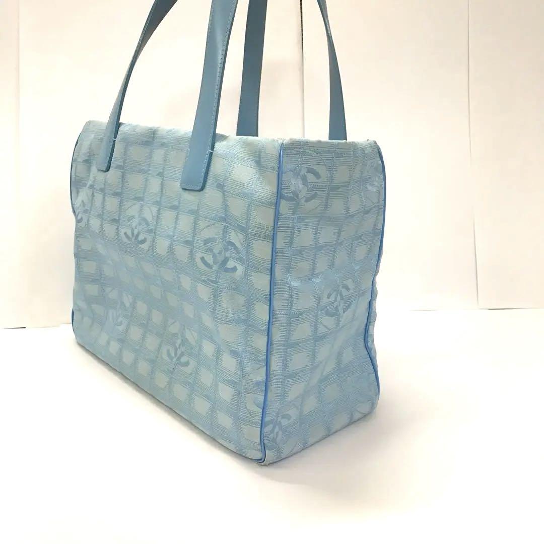 CHANEL ニュートラベルライン トートバッグ ブルー - メルカリ