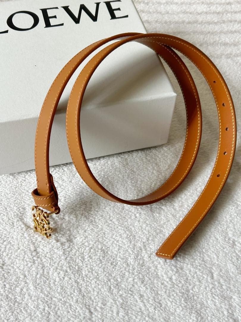 LOEWE ブラウン レザーベルト
