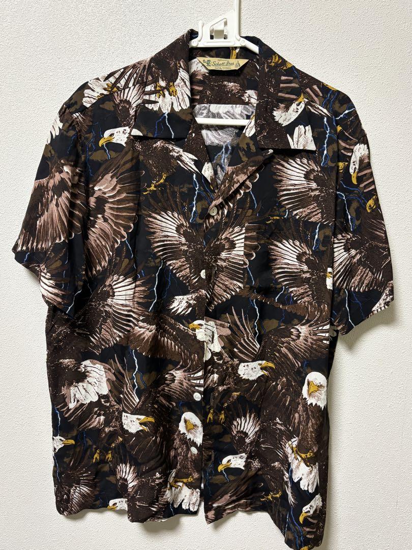 Schott Bros. アロハシャツ 鷲プリント 半袖