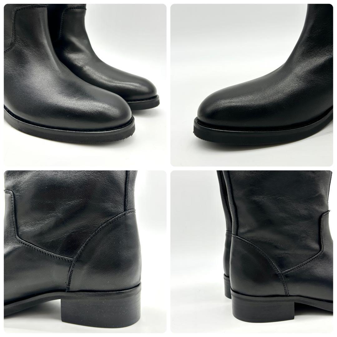 未使用級】コルソローマ9 ロングブーツ 黒 ナッパレザー 36 23年