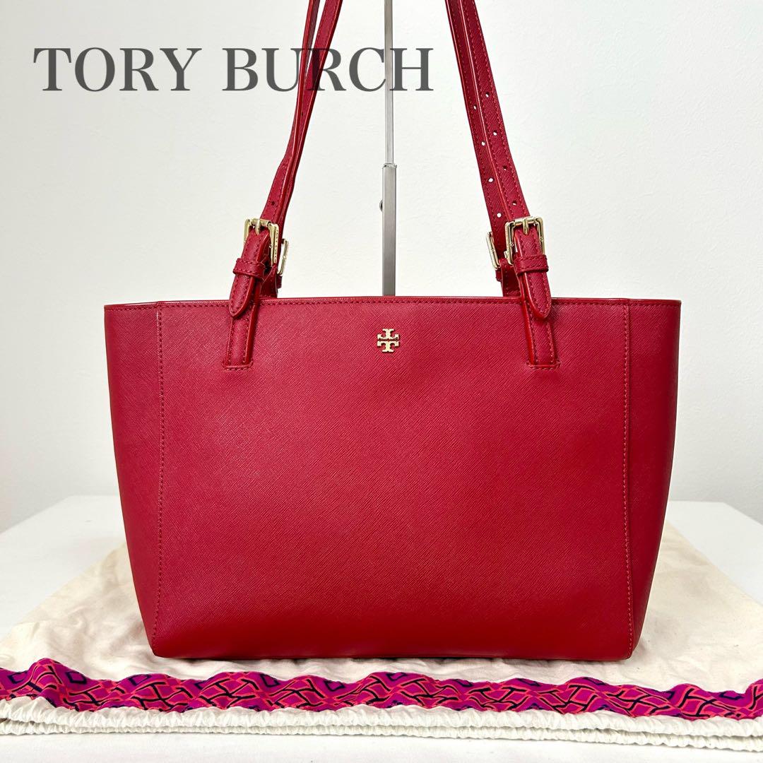 超美品✨ トリーバーチ トートバッグ ショルダーバッグ レザー 赤 A4収納可能